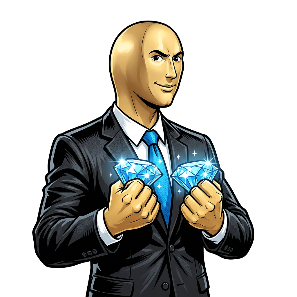 STONK mascot: Diamond Hands